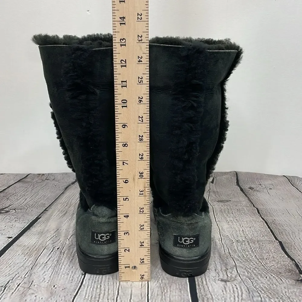 UGG Sundance II Revival Black Tall Boots size 7W